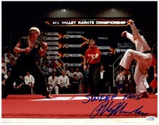 The Karate Kid Ralph Macchio Autographed 11x14 Photo ACOA Witness ITP