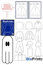 Physical Blu Prints Fashion Design Sketchbook by Blu Boy for WNTD Apparel