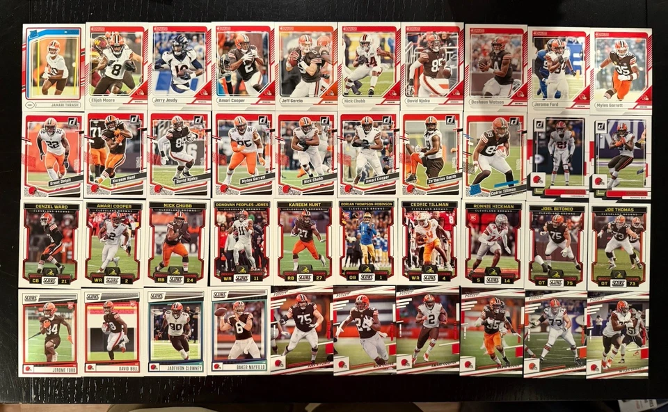 Cleveland Brown 80 Card Lot, No Duplicates, RCs, Inserts/Parallels 2020-25 - Image 2 of 2