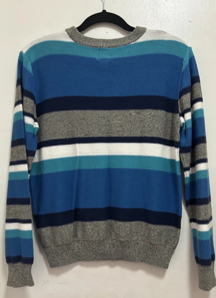 Volcom Multicolor Striped Crew Neck Duderstated Knit Sweater Boys Sz L - Image 3 of 4