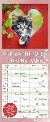 Auf Samtpfoten durchs Jahr 2026: Familienplaner mi... | Buch | Zustand sehr gut