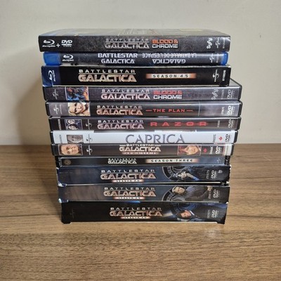 Battlestar Galactica 12 DVD/Bluray Lot - Season 2, 2.5, 3, 4, Caprica, The Plan