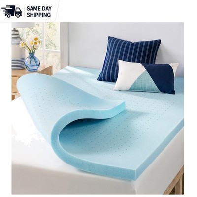 1.5-Inch Cooling Gel Infused Memory Foam Topper, Twin Size, CertiPUR-Certified