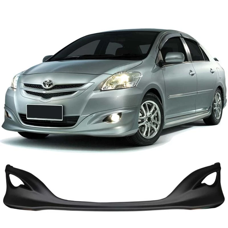 For 2007-2012 Toyota Yaris 4PC Front+Rear Bumper+Side Skirts TRD Style Body Kit Foto 4 de 4