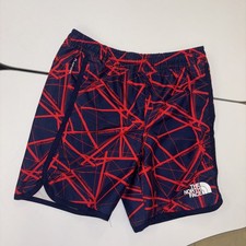 The North Face Boys Flashdry Unlined Swim Trunks Board Shorts Navy S 7-8-EUC