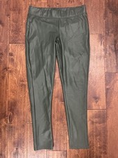 Fashion Nova Liliana Faux Leather Leggings Olive Size: Large
