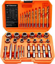 39PCS Screw Extractor Bolt Extractor Set with Left Hand Drill Bit Set