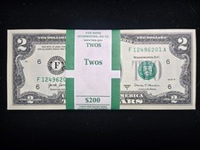 100 pack of 2017A Series $2 Federal Reserve Notes in BEP Strap (Z-1185)