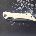Kubey Pocketknife White G10 Handle SS Drop Point Plain Edge Liner Lock — photo 1