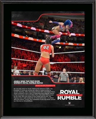 Asuka WWE 10.5'' x 13'' 2018 Royal Rumble Sublimated Plaque