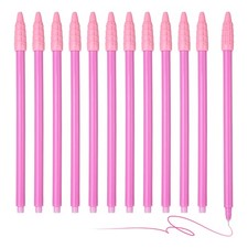 12Pcs Colored Gel Ink Pens, 0.5mm Pink Gel Ink Ballpoint Pens, Pink