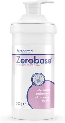 Zeroderma Zerobase Emollient Cream, 500G for Dry, Red & Inflamed Skin