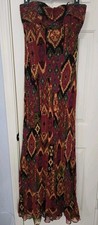 Vintage David Meister Gown Beaded Southwestern Prom 90s Maximalist-size 12
