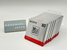 Sony MD Blank Minidisc 80 Minutes Recordable MD MDW80T 10 disk set Japan New F/S