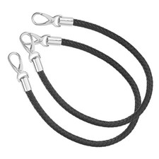 2Pcs Leather Purse Strap 60cm/23.62" Short Leather PU Braided Purse for Underarm