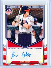 2025 Panini USA Stars & Stripes DEAN CURLEY Gold Hat AUTO Autograph RC 9/10