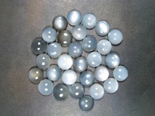 AAA Natural Gray Moonstone "Cabochon" Round Shape Loose Gemstone For Jewelry