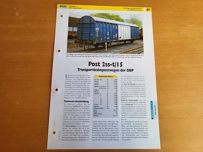 Wagen-Archiv / 6.2 - Postwagen für Rollcontainer der DBP, Post 2ss-t/15 / 2 S.