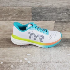 TYR RD-1X Runner Womens Shoes Sz 8.5 Running Athletic White Multi Sneakers