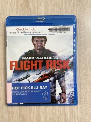 FLIGHT RISK BLU RAY 2024 PLAYS GREAT MARK WAHLBERG ACTION THRILLER MEL GIBSON