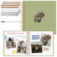 Best Vienrose 8 x Inch Scrapbook Photo Album Linen Hardcover Book with 40 White