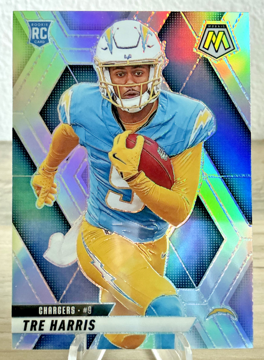2025 Panini Mosaic - Tre Harris #326 True Silver Prizm (RC) Chargers