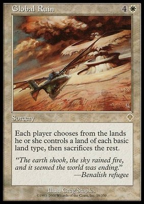 Invasion Global Ruin - Foil x1 Moderate Play, English Magic Mtg M:tG
