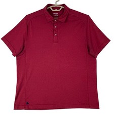 UNTUCKit Polo Shirt Mens XL Burgundy Short Sleeve Performance Stretch Heathered