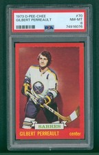1973 O-Pee-Chee Hockey Card - #70 Gilbert Perreault, PSA 8 NM/MT