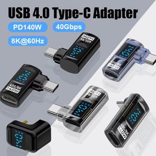 90 Degree USB C Adapter Right Angle U Shape Type C Adapter 40Gbps Data Transfer