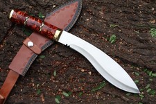 Cuchillo Kukri de 15"" cuchillo de camping/Bowie cuchillo de hoja de acero al carbono con funda HB-117