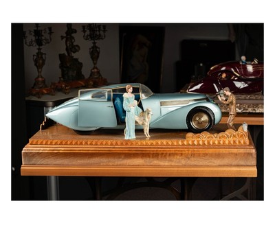 Hispano Suiza  H6C Xenia1938 bronze sculpture From Bugatti Museum.One Of A Kind