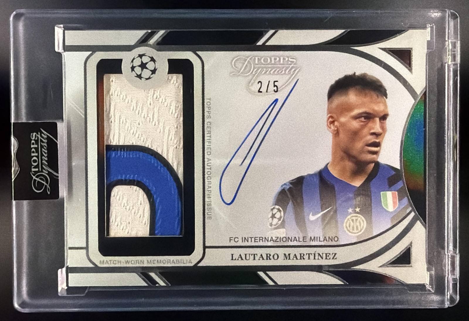 2024 Topps Dynasty UEFA Club Competitions Lautaro Martinez Auto Patch Black /5
