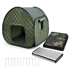 Outdoor Cat House for Feral Stray Cats - 23.6-Inch Foldable Insulated Shelter