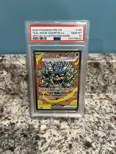 POKEMON TCG PRISMATIC EVOLUTIONS 145/131 TEAL MASK OGERPON EX SIR PSA 10