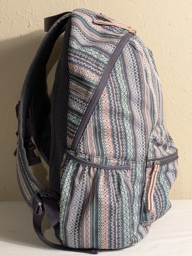NWT Ivivva by Lululemon Lg 17"X14"X6" Backpack Laptop Pocket Aztec Purple Print - Picture 6 of 22