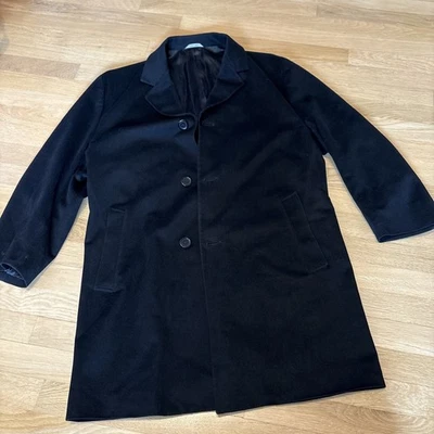 Brooks Brothers Storm System Loro Piana Black Jacket Coat Size 40 S Wool Italy