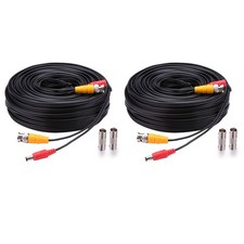 2x150ft BNC Video Power Cable Siamese Wire for 5MP CCTV DVR Security Camera Set