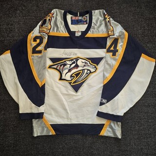 Vintage Nashville Predators CCM Jersey Small Scott Walker #24 Signed Autograph