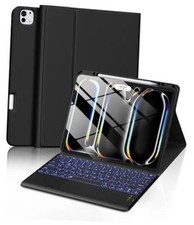 for iPad Pro 13 Inch Case with Keyboard M5/M4 2025/2024 Black