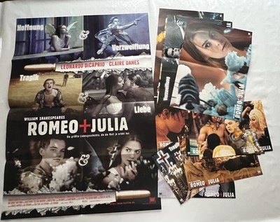 Leonardo DiCaprio ROMEO + JULIA A1 Kino Plakat + 4 Grossfoto + 8 Aushangfotos 