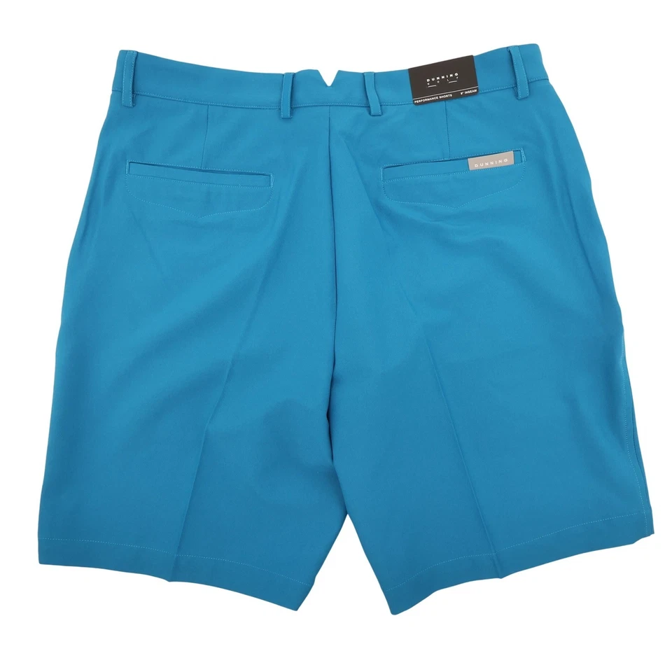 Pantalones Cortos Dunning Golf Performance Para Hombre 34 9" Entrepierna Azul Turquesa NUEVOS PRECIO DE VENTA SUGERIDO POR EL FABRICANTE 98 USD Foto 2 de 4