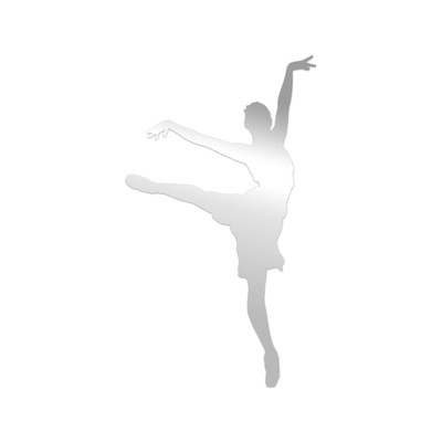 Ballet Dancer Ballerina V2 Sticker Die Cut Chrome Gold Silver Oil Slick Rainbow