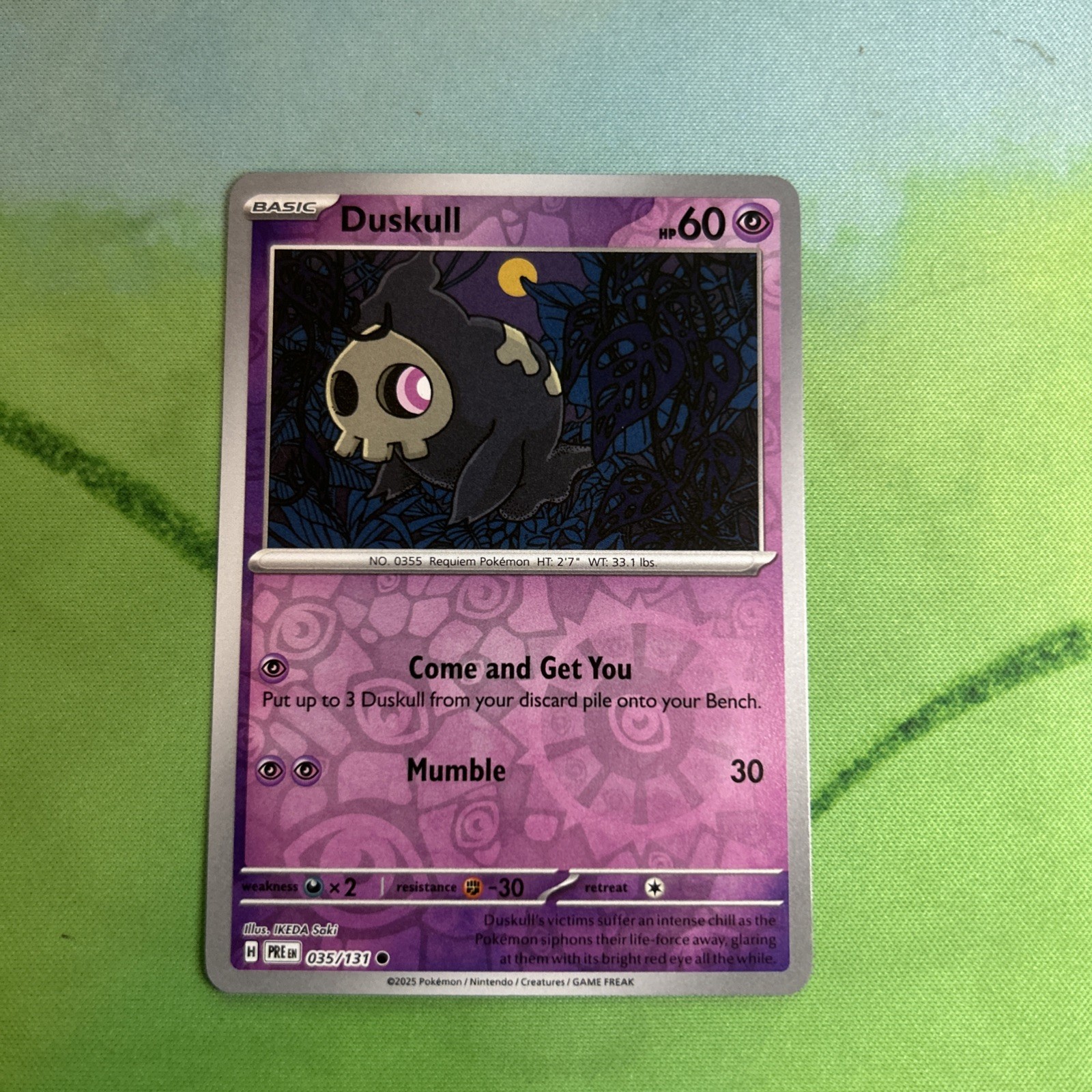 Duskull 035/131 Reverse Holo Prismatic Evolutions Pokemon Card NM