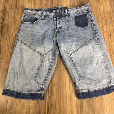 RS7 Royal 7even Demin Bermuda Shorts Mens Size 32 (RS117-2B) Light Wash