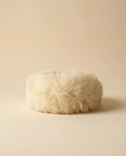 1950s  1960s Vintage Cream Fur Hat   Classic Mid-Century Winter Statement Hat
