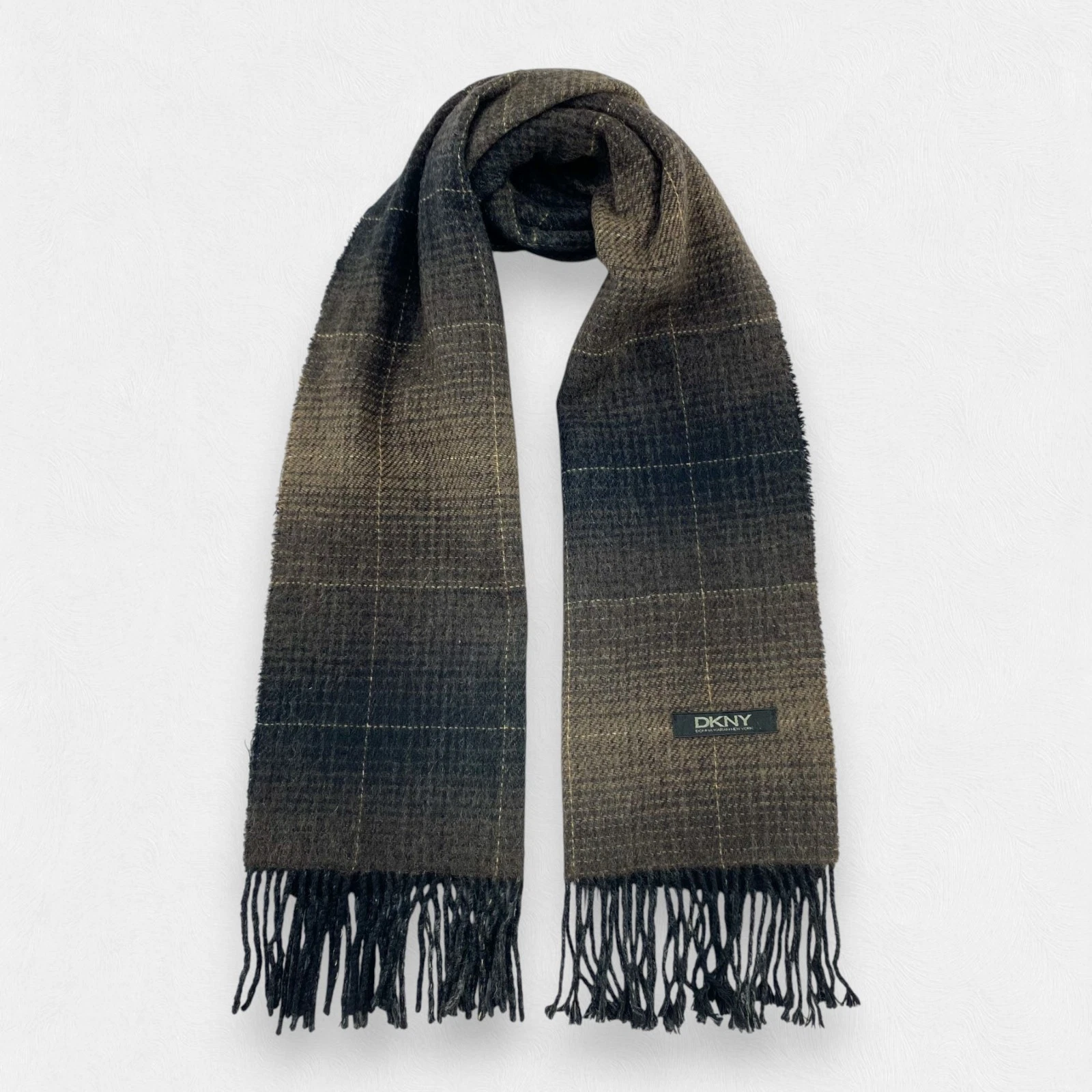 DKNY Scarf Muffler Neck Wrap Scarf Wool Cashmere Unisex Scarves