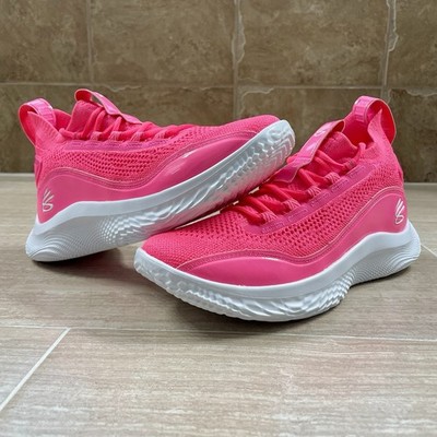 Men s Size 7.5 9W Under Armour Curry 8  Team Pink  Basketball Shoes UA NWOB