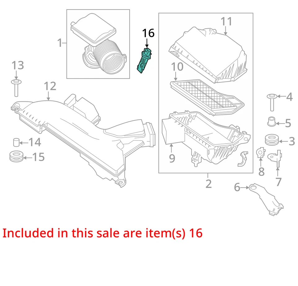 Medidor de fluxo de ar em massa Nissan Altima 2013-2015 Maf UKMD7 - Imagem 3 de 4