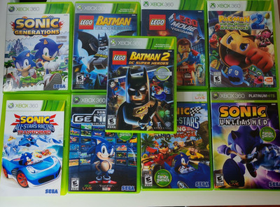 Pick & Choose Xbox 360 Games (Sonic, Pacman, Lego, Batman, Burnout Paradise)